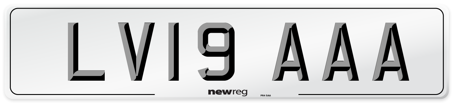 LV19 AAA Number Plate from New Reg